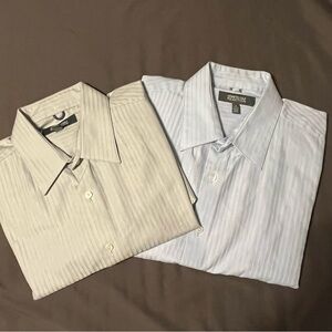 Men’s Kenneth Cole L 16/34 button ups Blue and Grey
